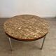 Old Italian design marble effect resin coffee table from the 70s