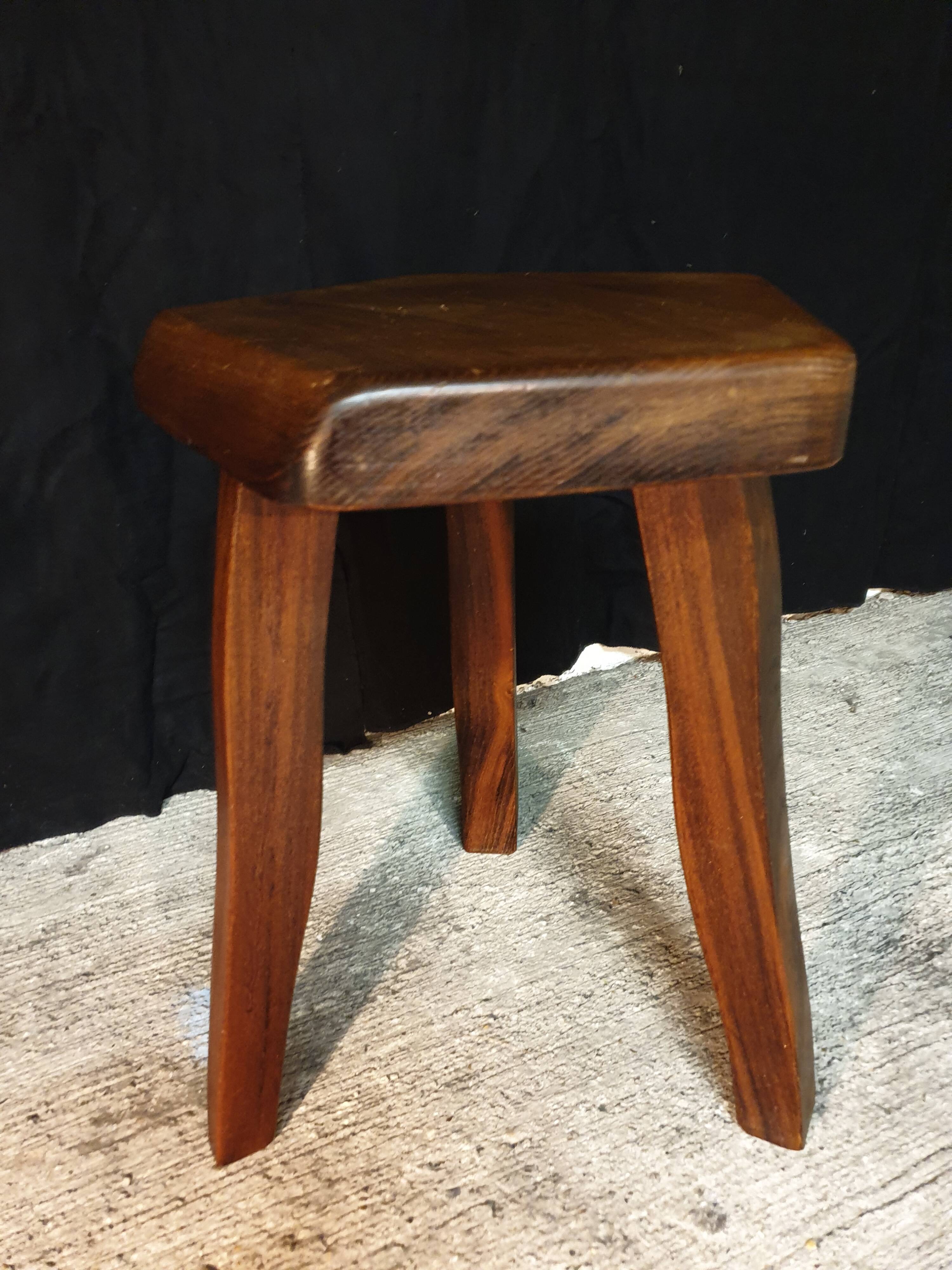 elm stool Aranjou style 80's