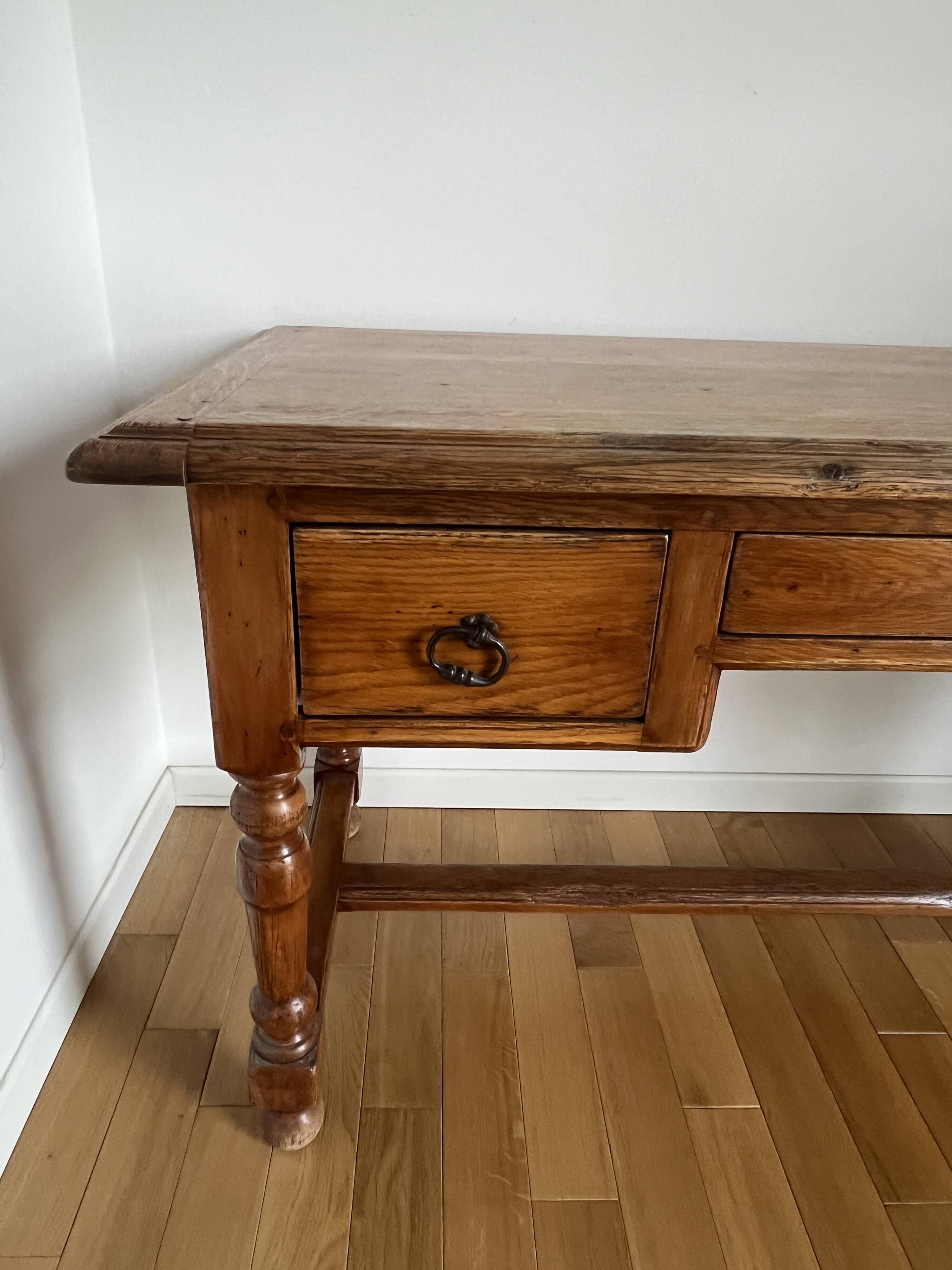 Solid wood desk
