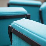 4 designer chairs, vintage 1962 (reupholstered) in the style of Pierre Guariche.