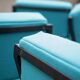 4 designer chairs, vintage 1962 (reupholstered) in the style of Pierre Guariche.