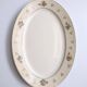 Vintage oval plate Salins model Simone beige with flowers