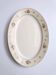 Vintage oval plate Salins model Simone beige with flowers