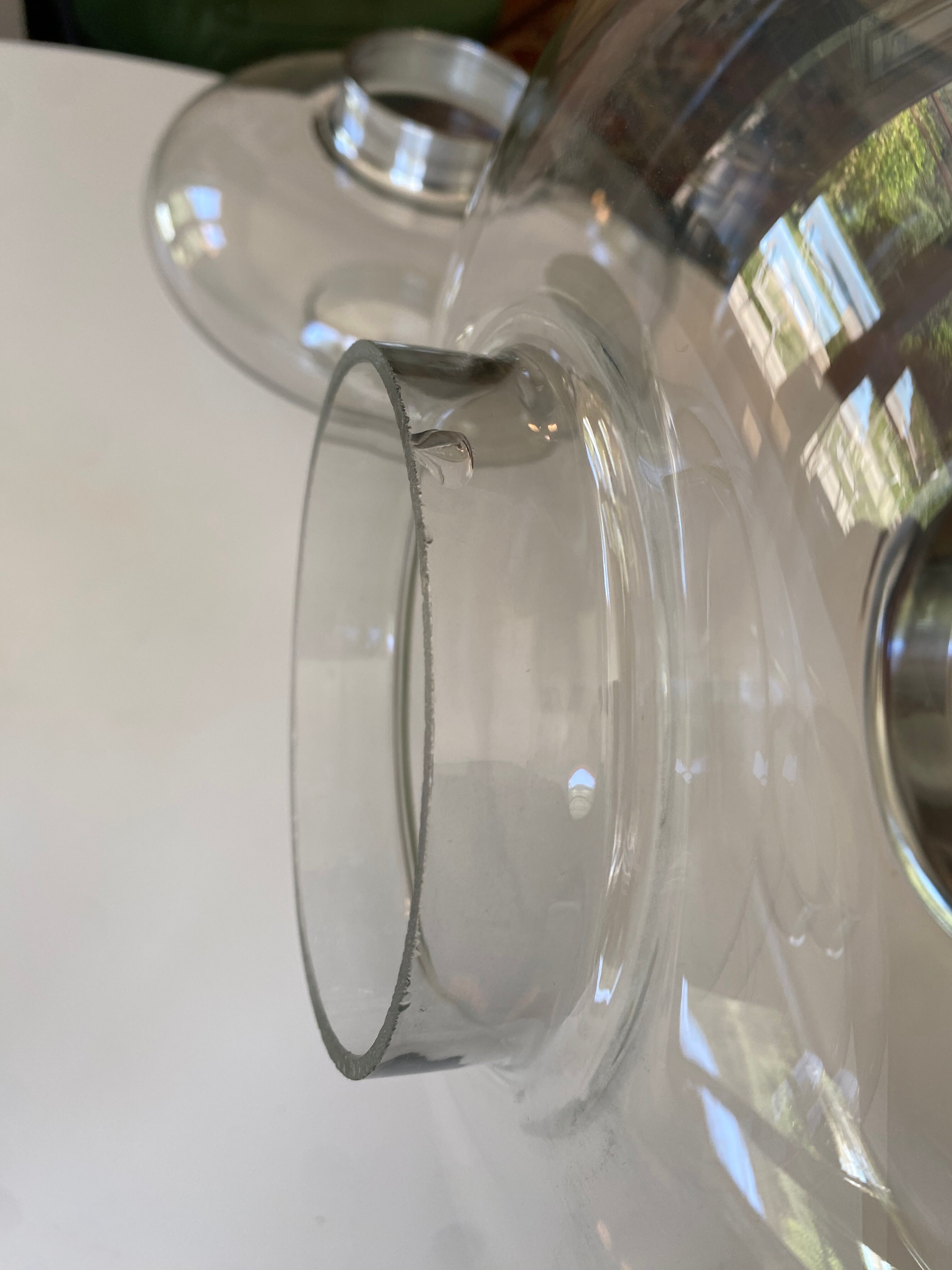 Large chrome metal Space Age chandelier