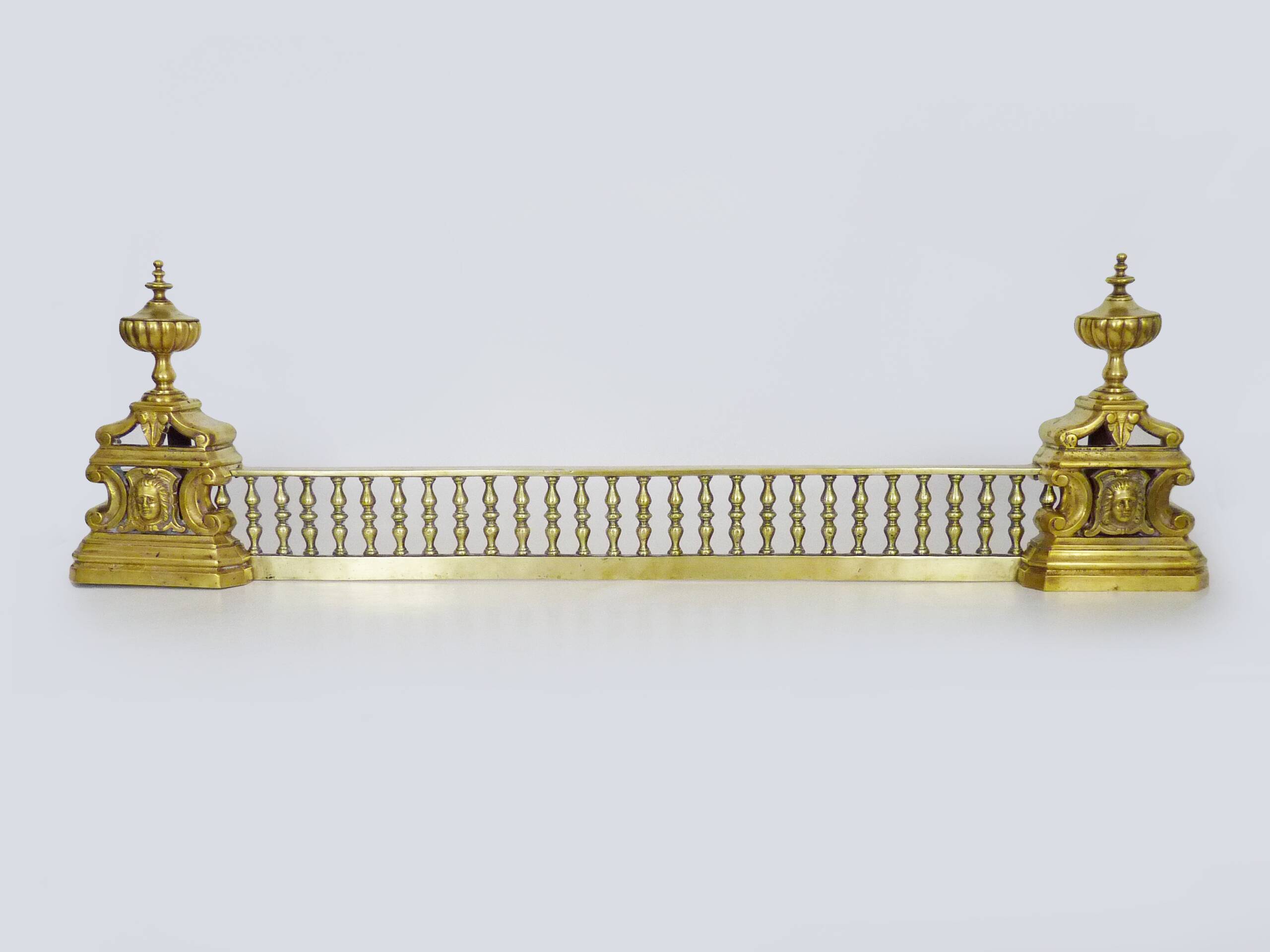 Fireplace bar, fireplace bar, fire bar, fireplace front in gilded bronze