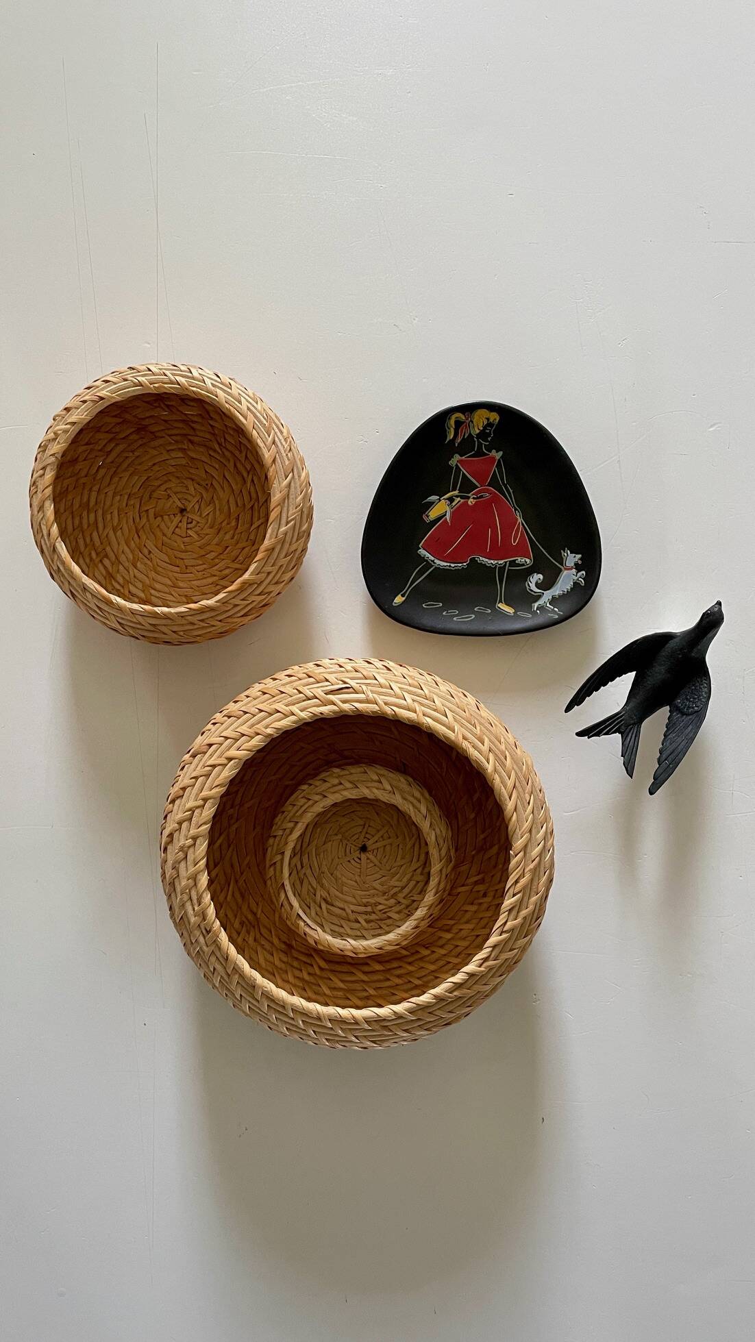 Decoration Vintage stackable baskets