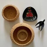 Decoration Vintage stackable baskets