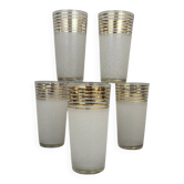 6 verres a eau / orangeade verre givré