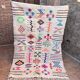 Handmade wool Berber rug – Colourful bohemian Moroccan kilim