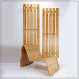 Ikea rattan and wickers long chair 1980s