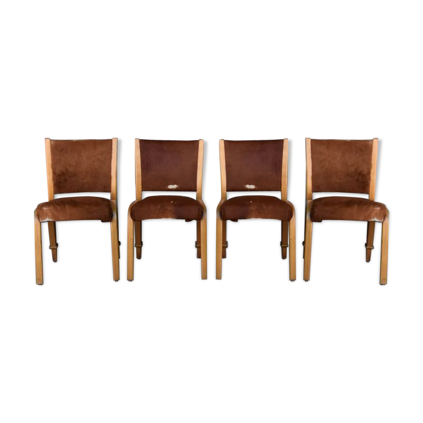 Von bode series of 4 chairs Steiner Edition Colt leather
