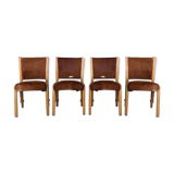 Von bode series of 4 chairs Steiner Edition Colt leather