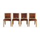 Série de 4 chaises Von Bode édition Steiner cuir de poulain