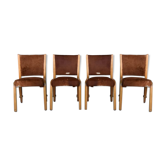 Série de 4 chaises Von Bode édition Steiner cuir de poulain