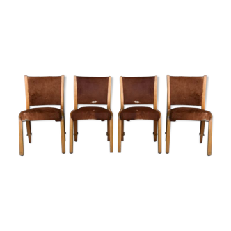 Von bode series of 4 chairs Steiner Edition Colt leather