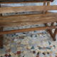 School desk wood 2 places
