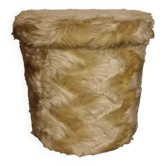 Pouf vintage en moumoute