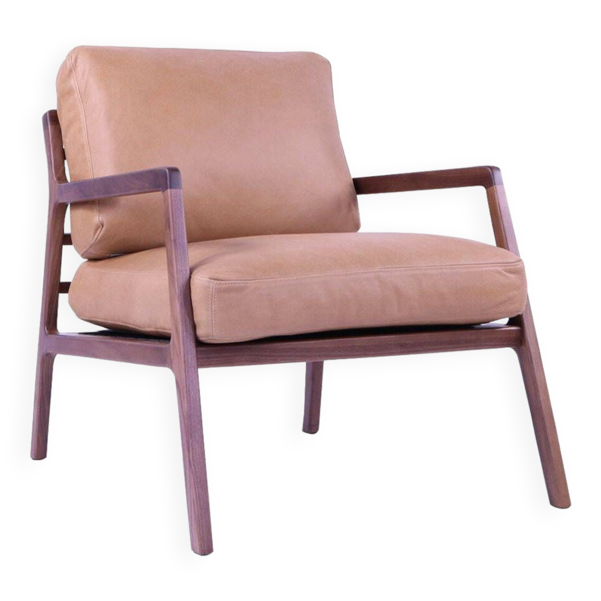 Fauteuil Osaka Cuir Canyon Montana / Noyer - Altassina