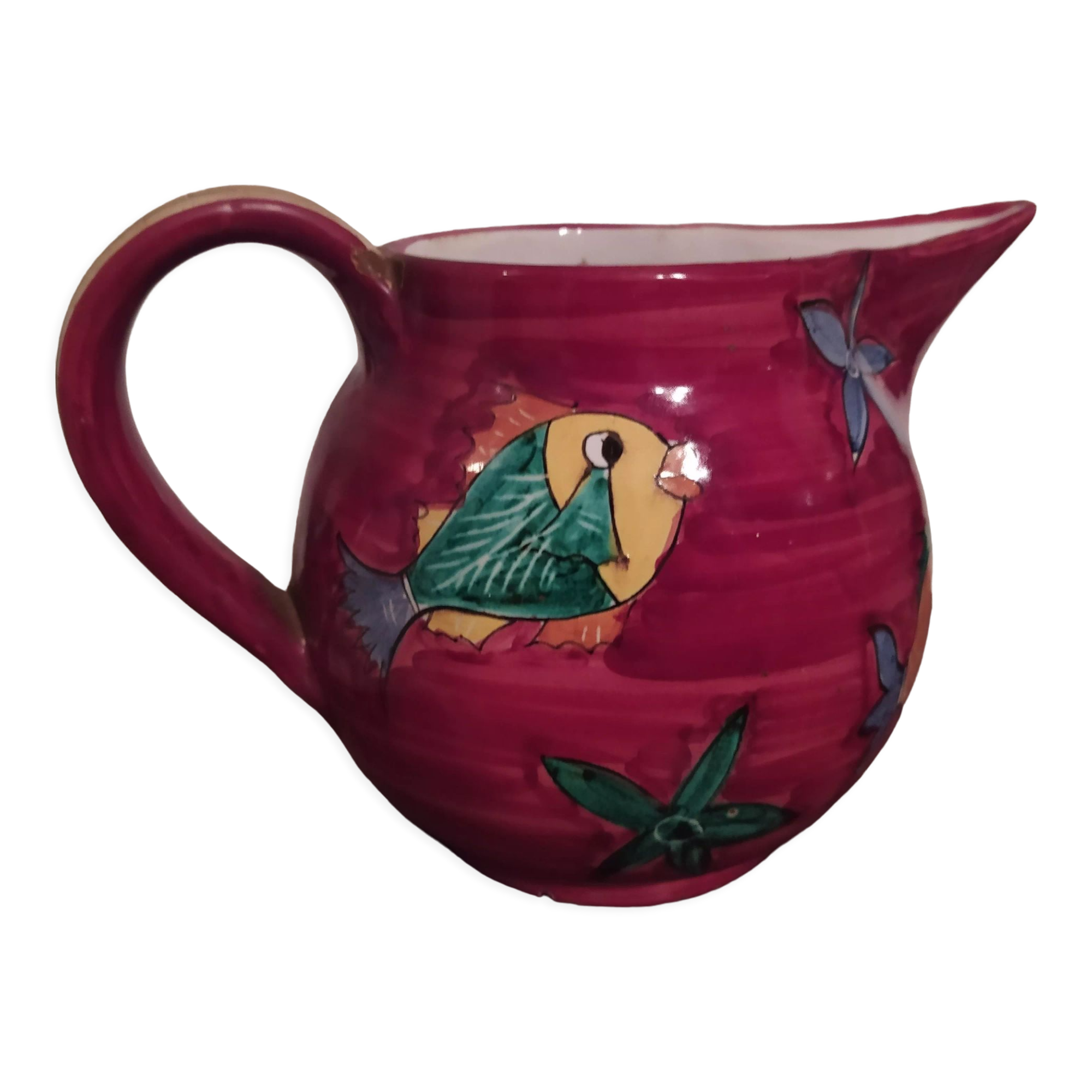 Ceramic wine pitcher Ars Artigiana Deruta