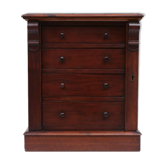 19th century miniature wellington chest, england