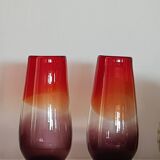Vases en verre multicolore