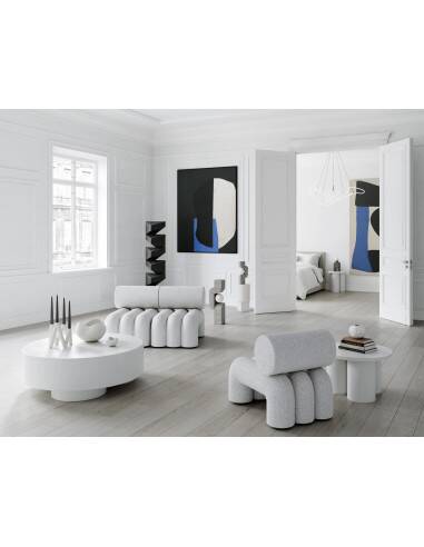 Table lamp, large model - dark gray, ceramic, contemporary work.