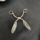 antique scissors asparagus ince - silver metal - decoration of a tower - France