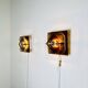 Geometric Space Age Wall Lamps In Layered Plexiglass By Herda Verlichting, The Netherlands 1970S