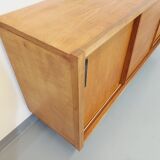 Vintage row in light oak wood from the 60s