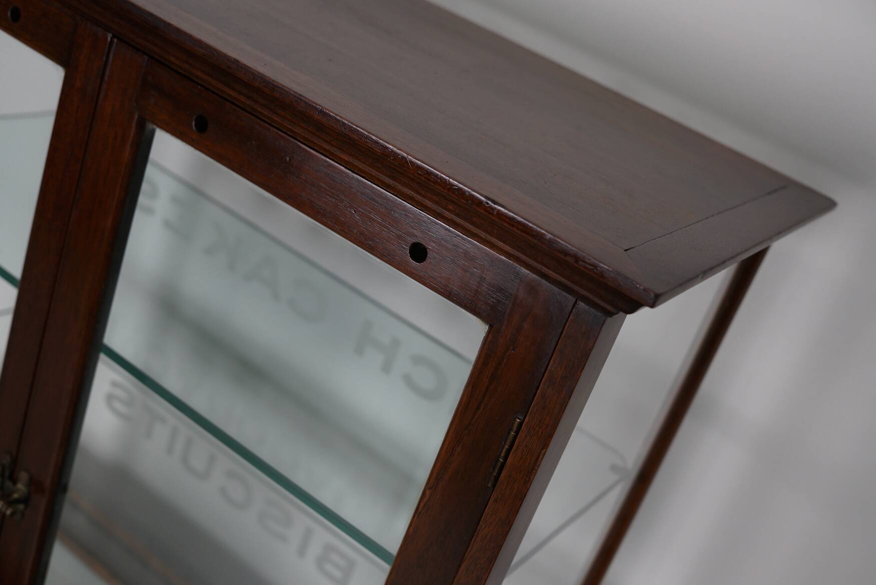 Mahogany Counter Top Cake & Biscuits Shop Display Cabinet, circa 1900