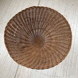 Wicker garden basket on tripod support