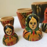 Indian-style wooden nesting dolls