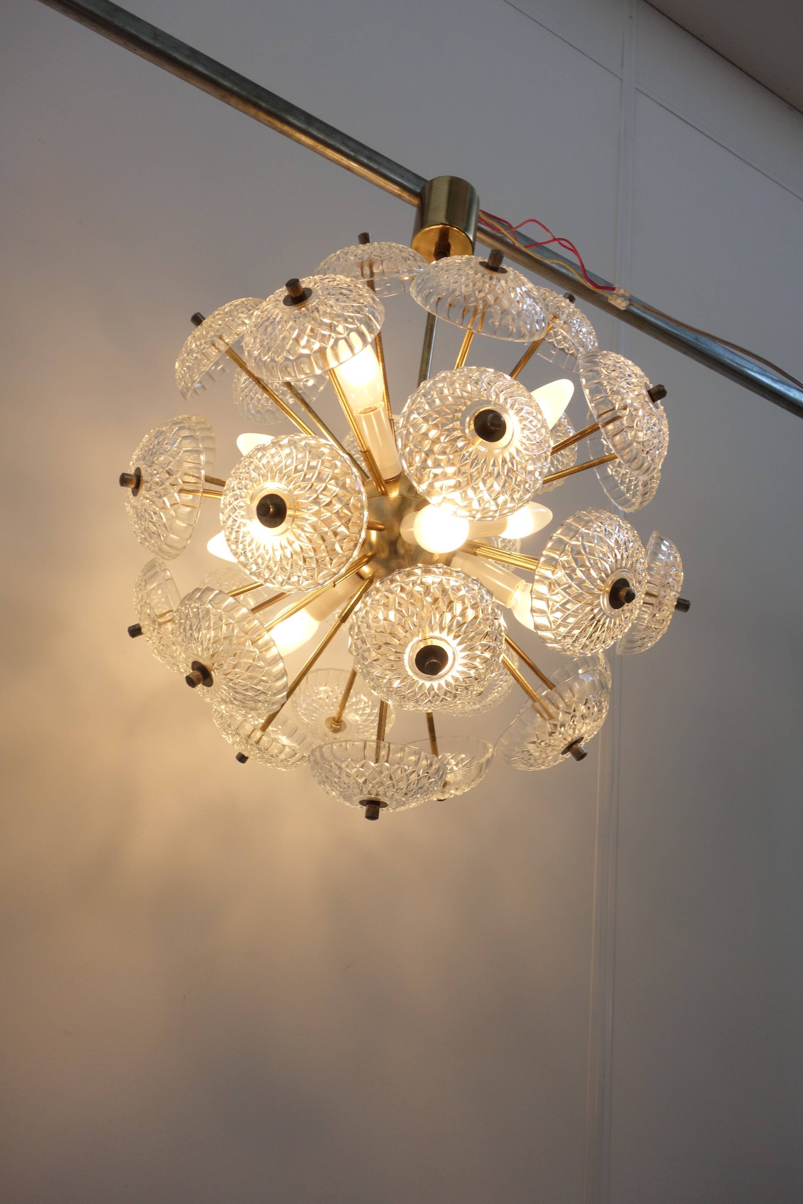 Sputnik lamp by Kamenicky Senov Czech 1970s