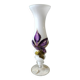 Stylish Kalina Poland vase. Floral decoration. Unique signed piece, 27 cm