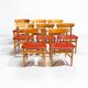 Set of 8 Mid Century Dining Chairs by Borge Mogensen, Swedish Design 1950’s