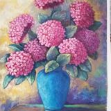 Painting bouquet of flowers
