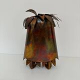 Brutalist owl sculpture, vintage 1970s