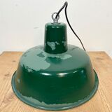 Green Industrial Factory Pendant Lamp, 1960s