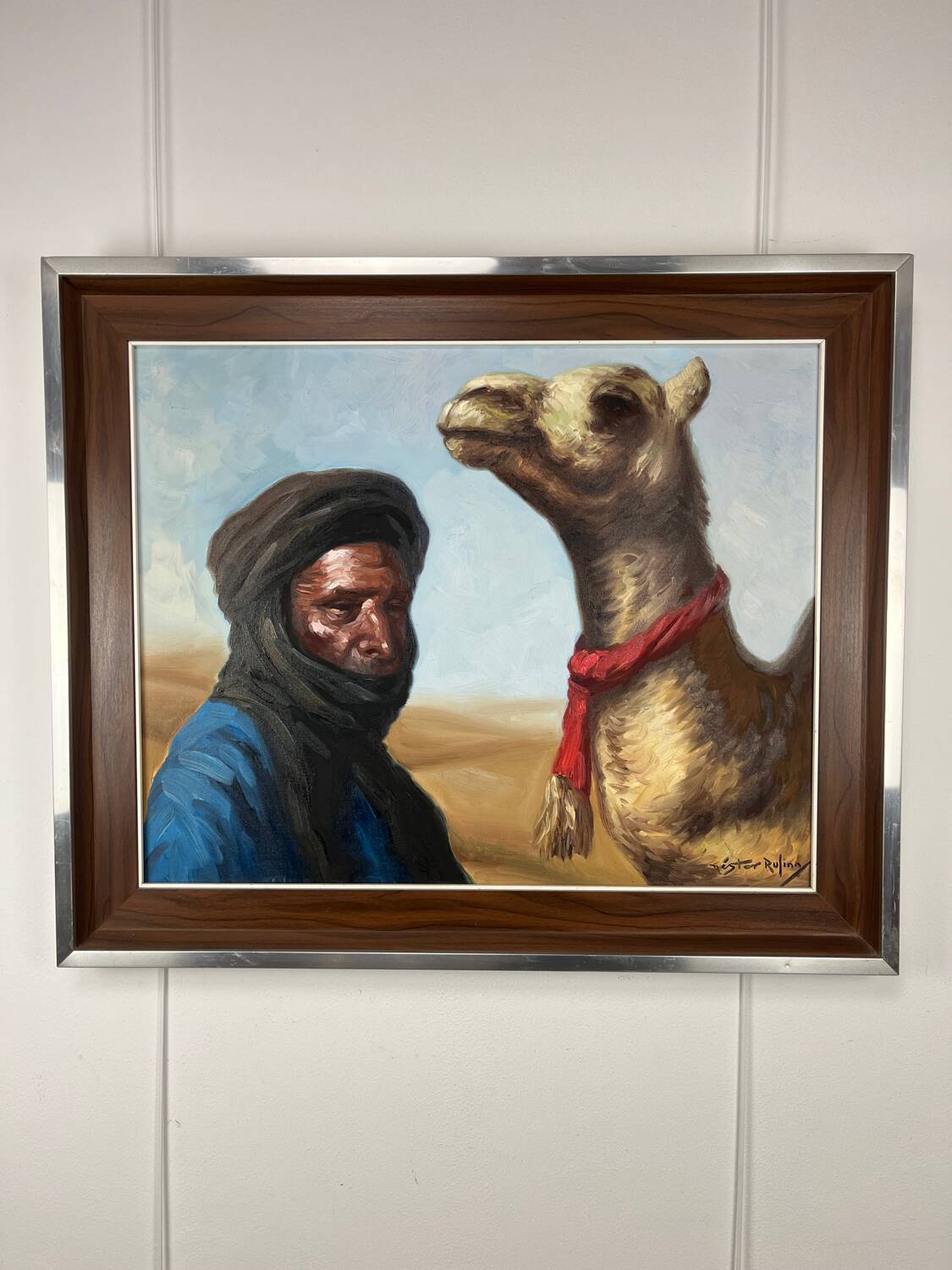 Orientalist painting, Tuareg signed Nestor Rufino