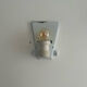 Pair of vintage conical wall lights, ribbed metal, Sweden 1970