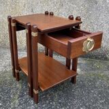 Bedside table, end table, wood, vintage, 80s