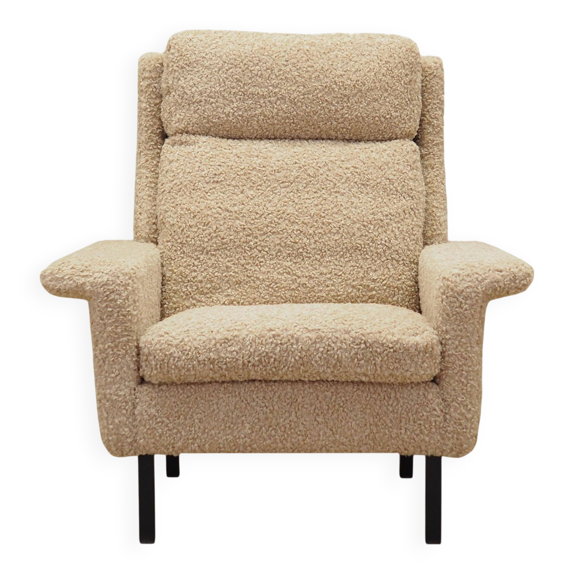 Fauteuil danois beige par Arne Vodder, années 1960