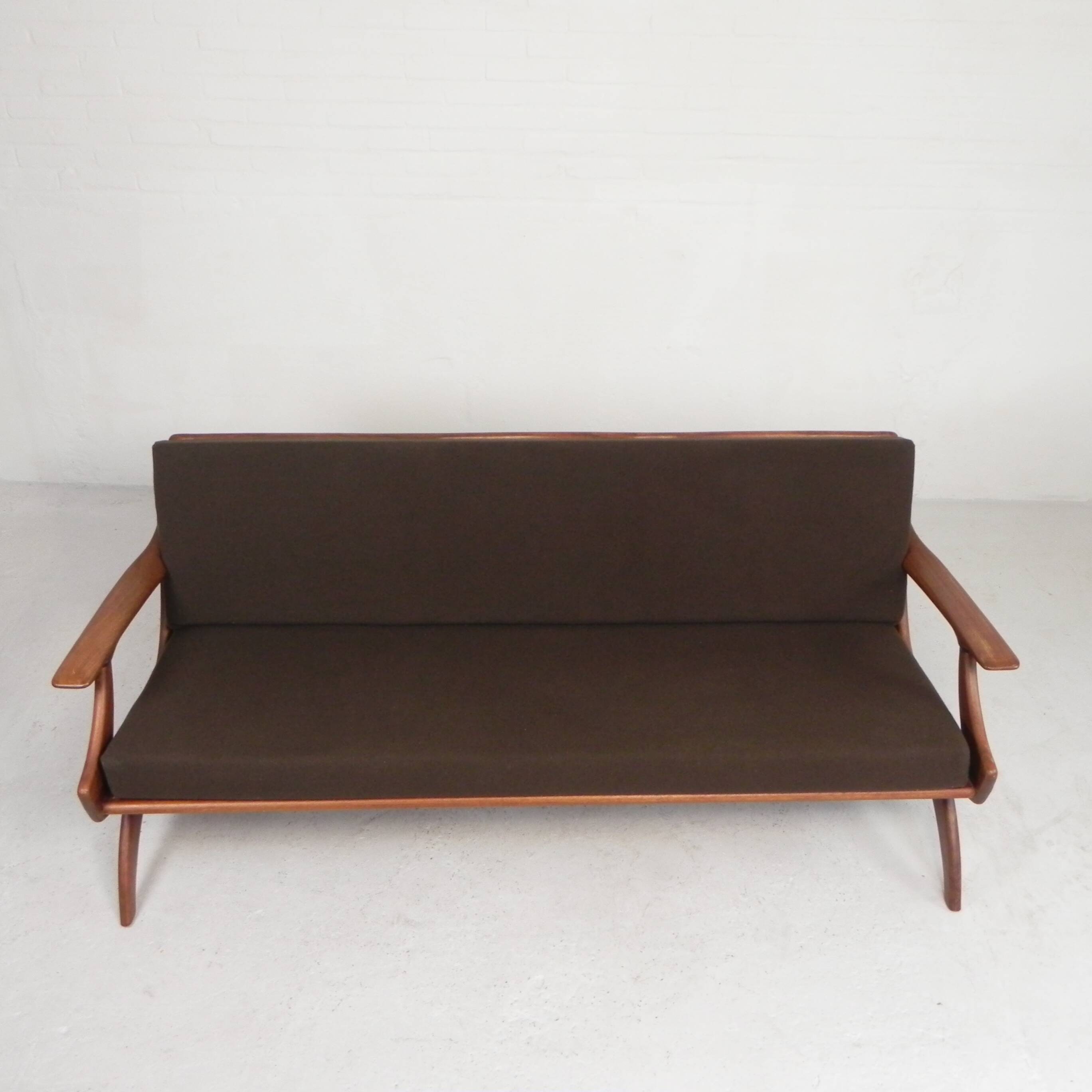 Three-seater teak sofa from De Ster Geldermalsen Gelderland, 1960s.