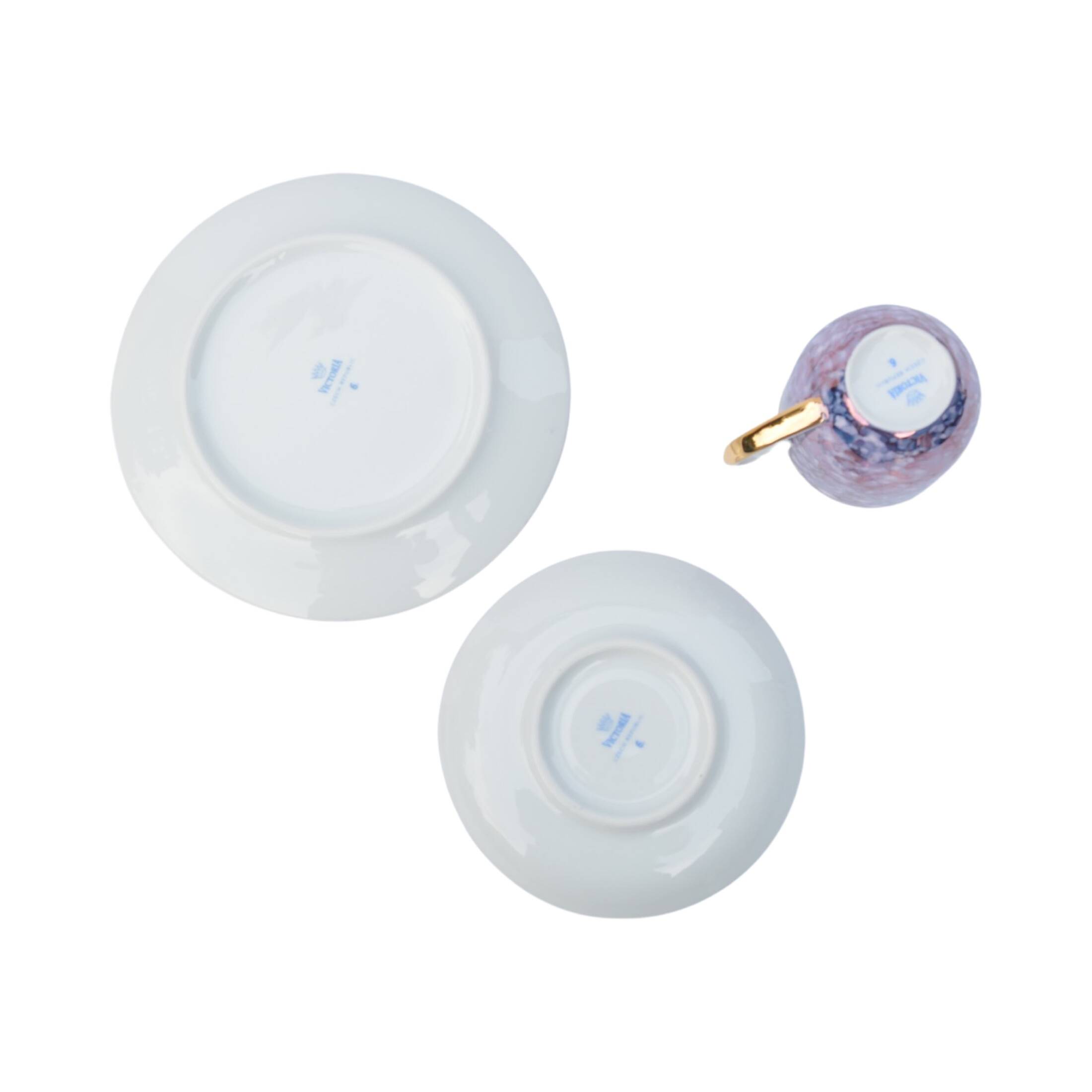 Marble breakfast set, Victoria Czechoslovakia, 1980s.