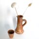Bougeoir et vase en grès