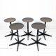 Tabouret industriel en métal, piètement étoile