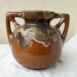 Vase grès signé