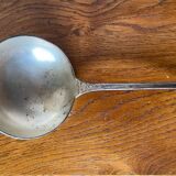 Old SFAM Goldsmith's Ladle Silver Plated Metal 12G Leaf Decor #B342