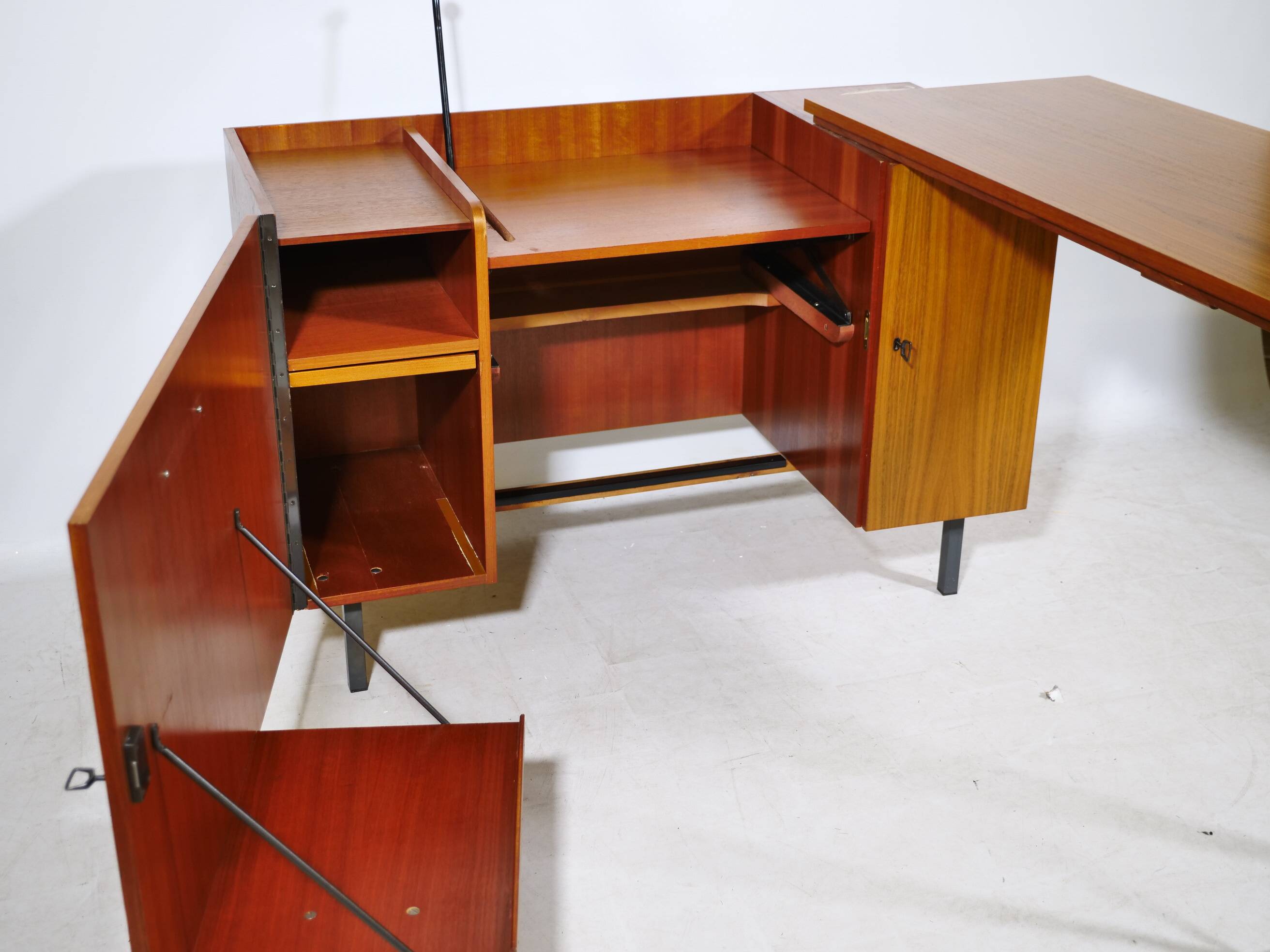 Mid-Century sideboard desk combination in teak, 1960s