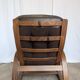 Vintage Panther Lounge Chair with Ottoman / Brown Leather Recliner Armchair